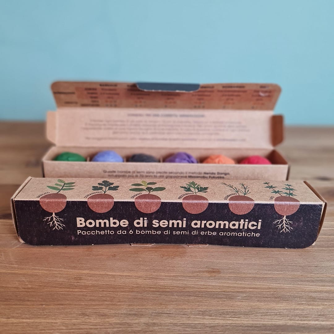 Kit 6 bombe di semi di erbe aromatiche